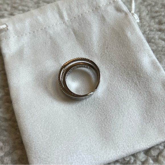 Cubic zirconia Adjustable Ring | Silver - Picture 4 of 9